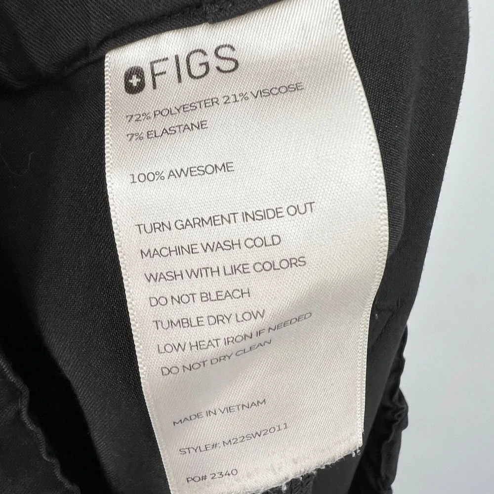 FIGS Men's Pisco Basic Scrub Pants Black Size L Nursing Doctor‎ Hospital Clinic
